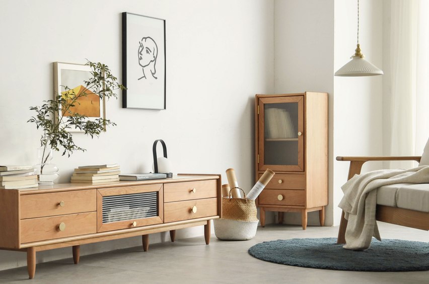 Prunus Solid Cherry Medium Entertainment Unit