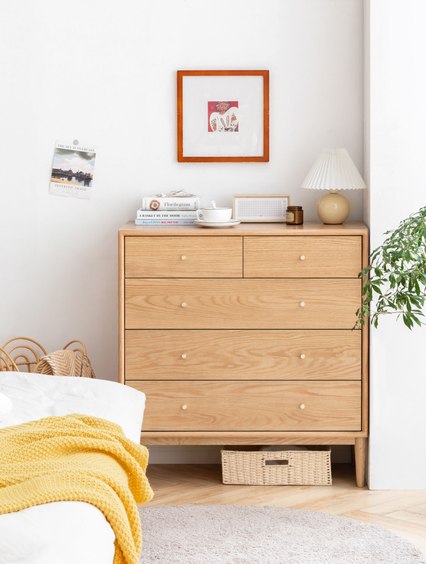 Oslo Natural Solid Oak 2 Over 3 Chest Drawers