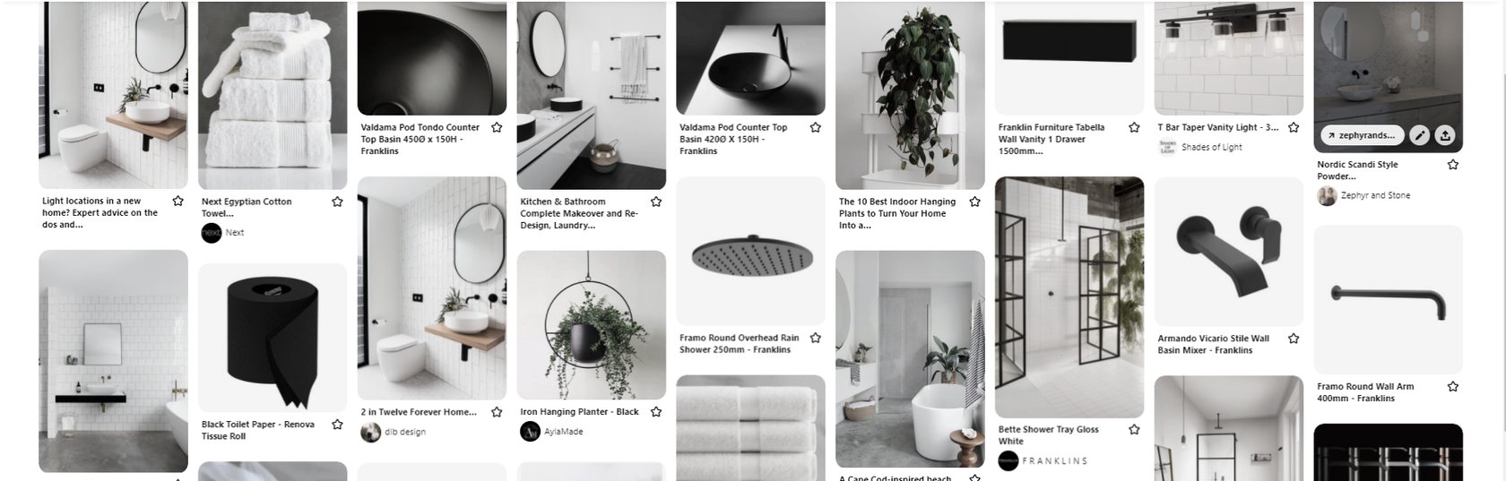 Building your bathroom with mood boards