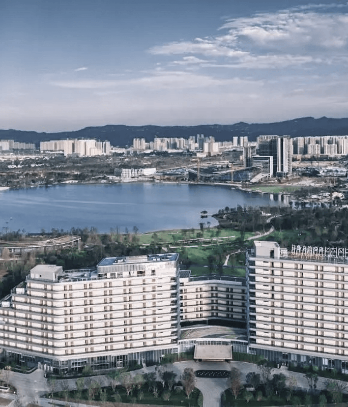 A life-cycle BIM workflow reduced the Chengdu Hotel’s construction time by 50%