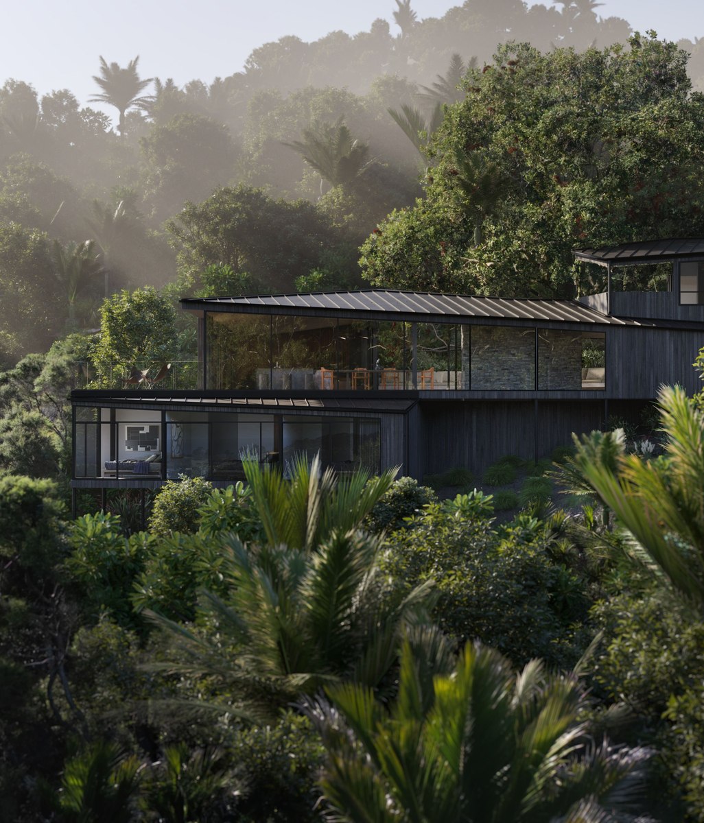 A Waiheke home that anchors itself around an ancient pōhutukawa