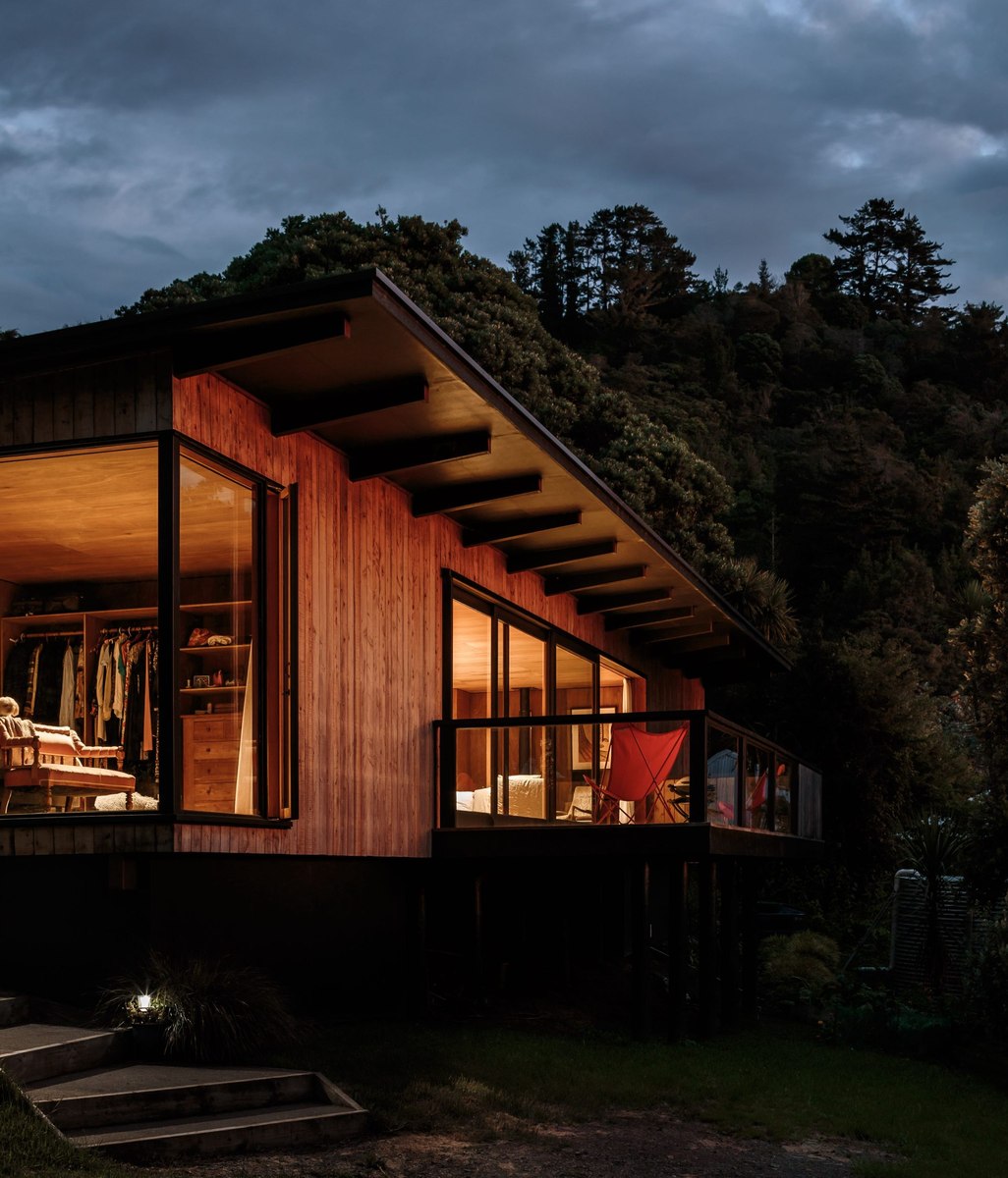 An off-the-grid coastal retreat inspired by Japanese design principles