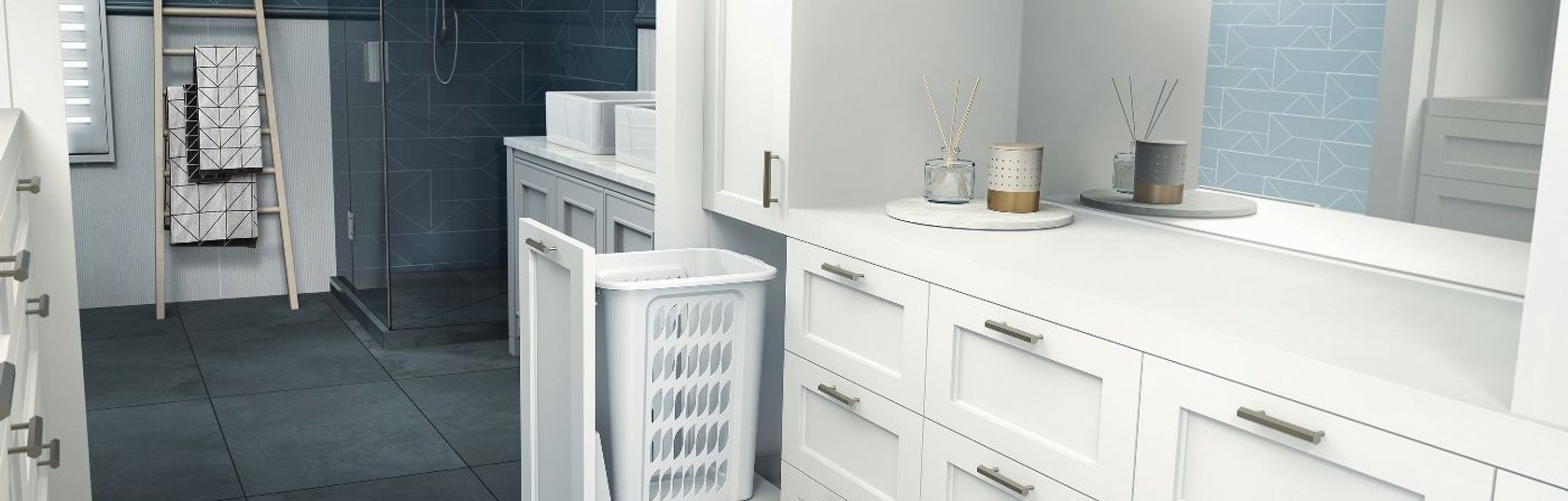 Hideaway Bins launches a base mount laundry hamper that works with a laundry chute!