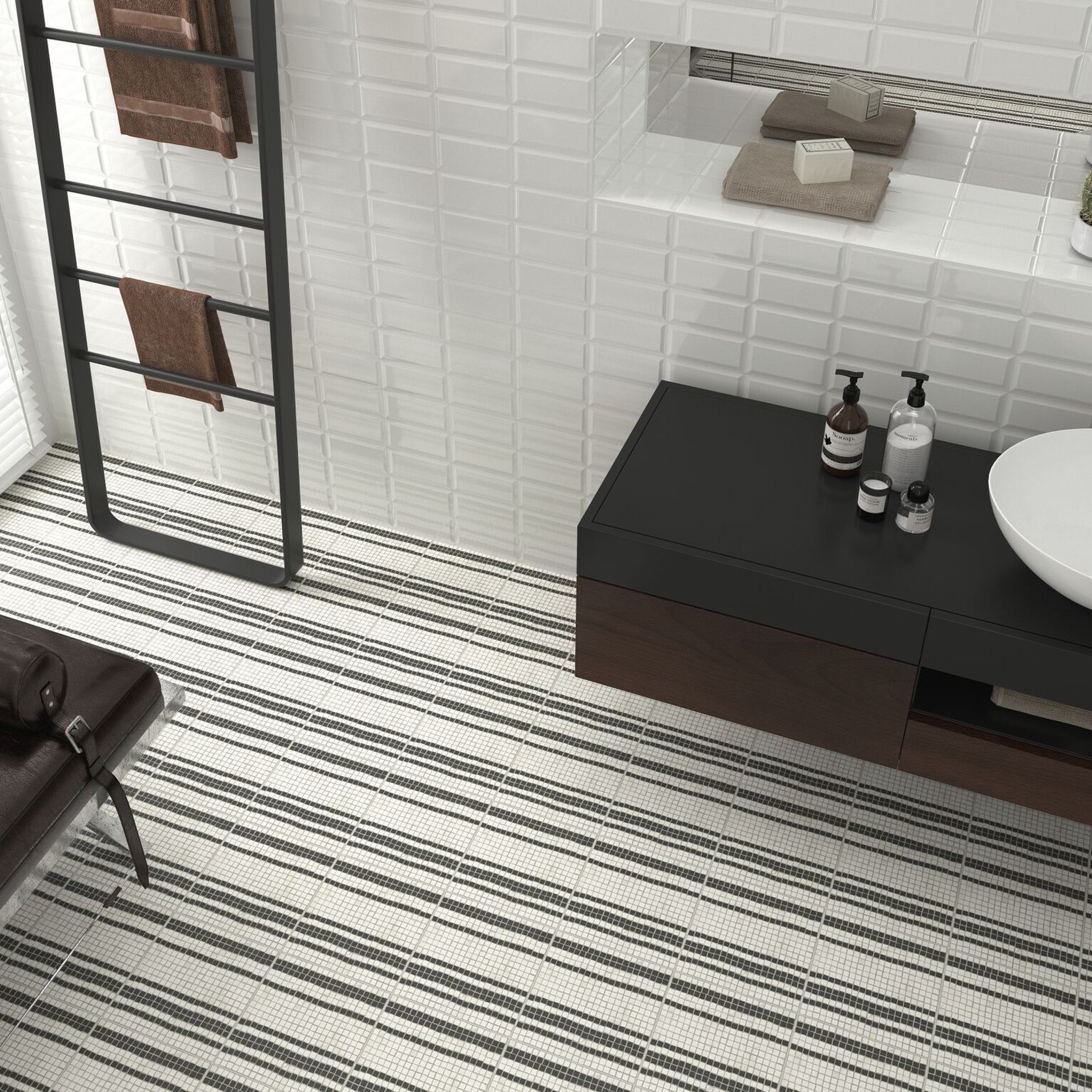 Lisbon Cenefa White Floor & Wall Tiles | ArchiPro NZ