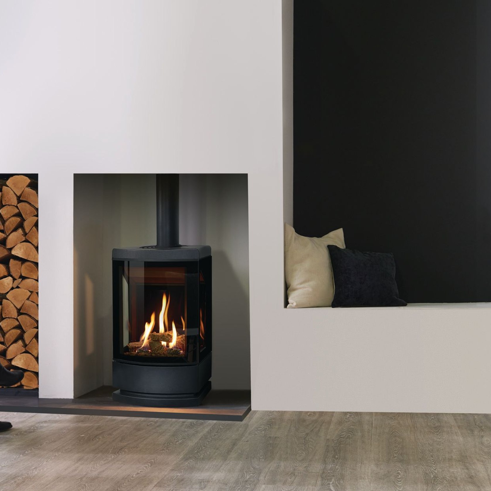 Gazco Loft 3 - Sided Freestanding Gas Fireplace | ArchiPro NZ