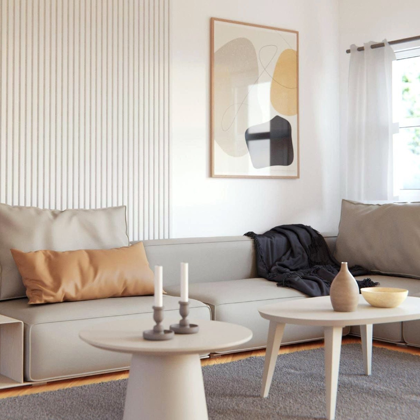 Snow White Colour Acoustic Slat Wall Panels | ArchiPro NZ