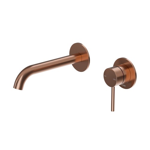 Brushed Copper Nature Wall Basin Mixer - 7 Colours