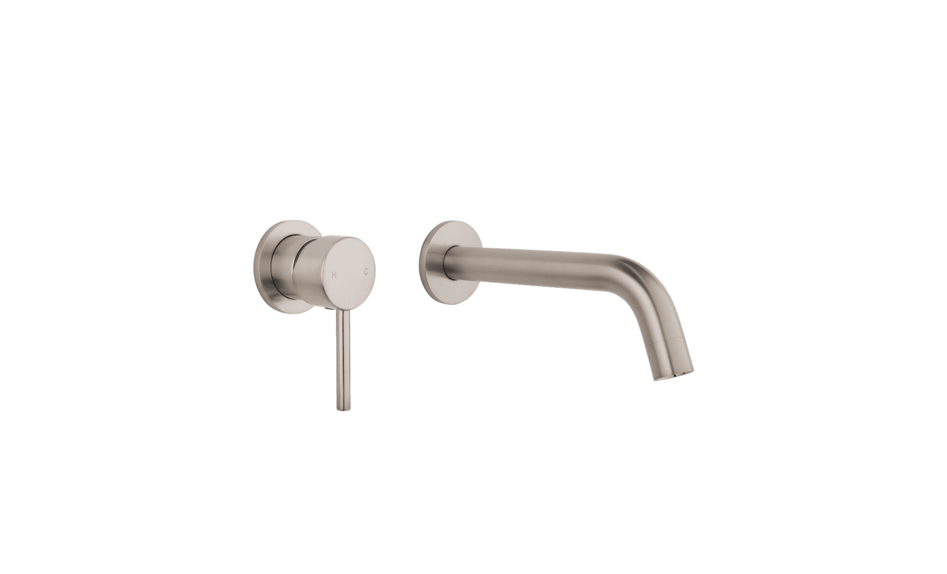 Elysian Minimal Mixer & Spout Set - Brushed Nickel