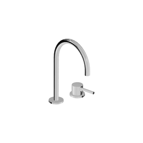 CHROME Pan S 2 Tap Hole Extended Height Goose Neck Basin Mixer