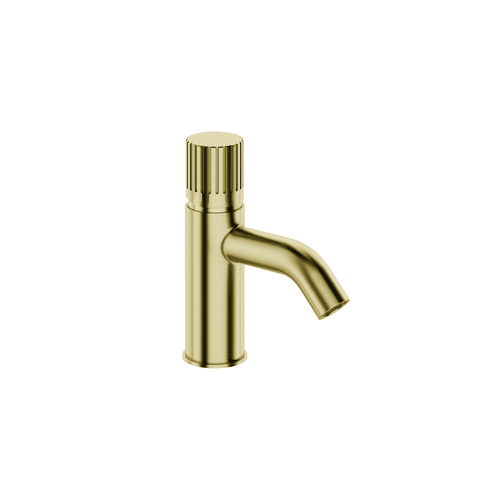 BRUSHED BRASS PETTINE BASIN MIXER