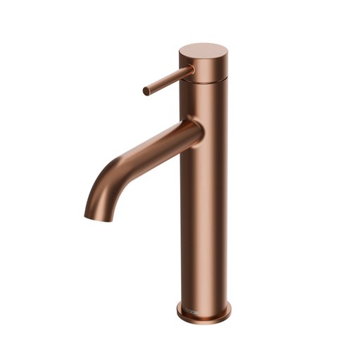 Brushed Copper Nature Mid Height Basin Mixer Range