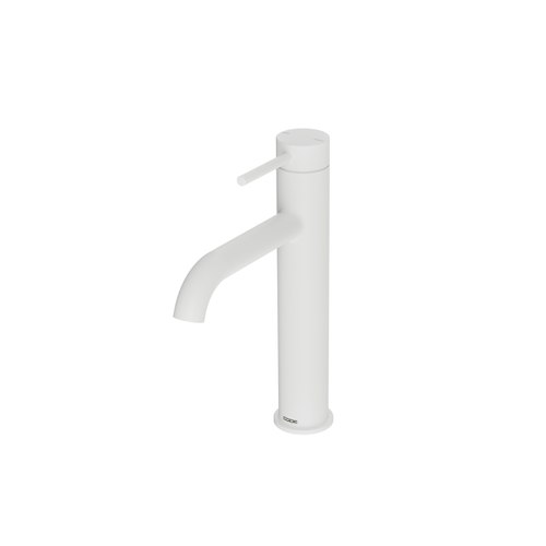 Matte White Nature Mid Height Basin Mixer Range