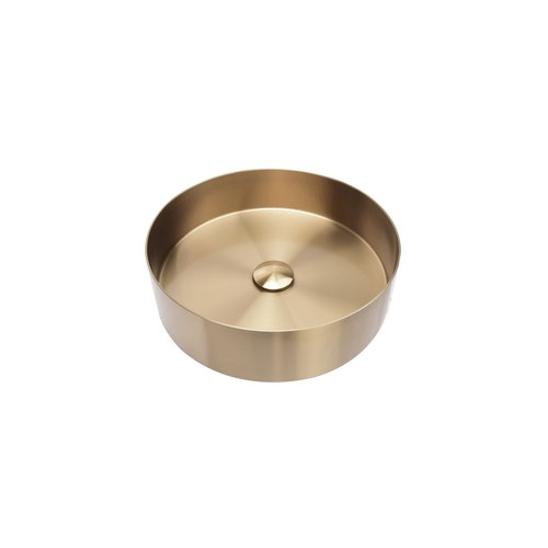Brushed Brass Code Fusion Round Stainless Steel Basin