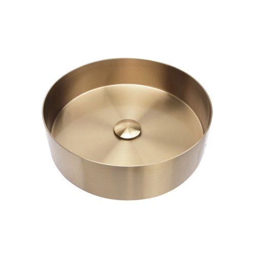 Brushed Brass Code Fusion Round Stainless Steel Basin