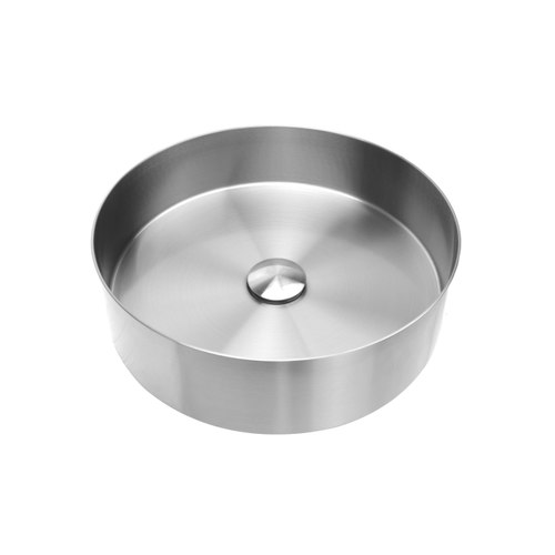 Brushed Stainless Code Fusion Round Stainless Steel Basin