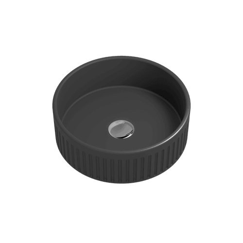  Matte Black Laurel Round Vessel Basin