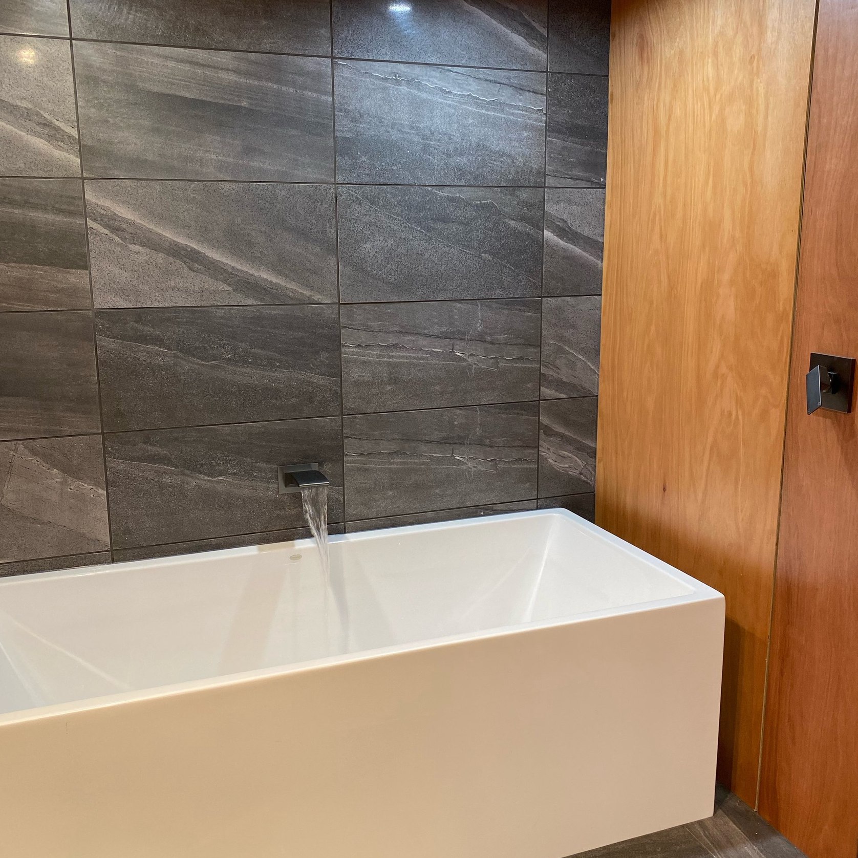 Waterfall Bath Spout SPOUT11 Brushed Gunmetal ArchiPro NZ