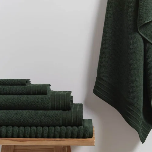 Grey Jacquard Bath Towels