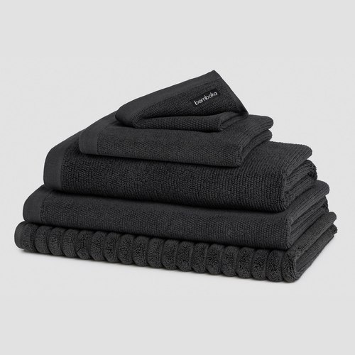 Charcoal Rib Bath Towels