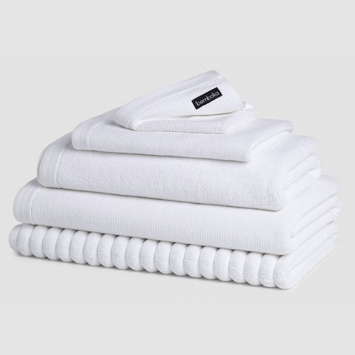 White Rib Bath Towels