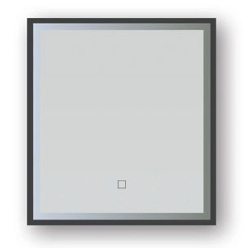  Matte Black Broadway Rectangular Black Frame LED Mirror