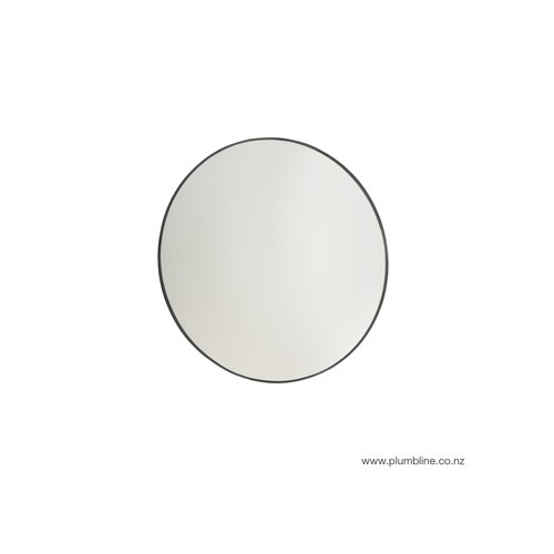 Black frame Frame 600 Round Mirror Black