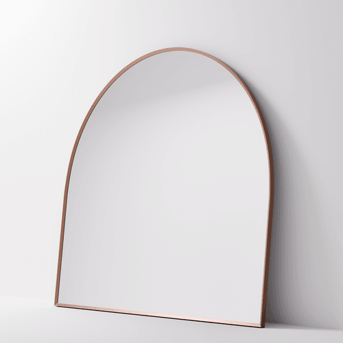Brushed Copper Code Aspect 1200 Arch Framed Mirror Range