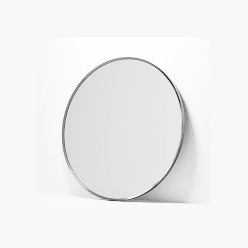 Brushed Nickel Code Aspect Round 900 Framed Mirror Range