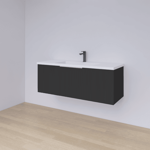 Black Code Piper 1200 Single Drawer Vanity Range - 2 Colours