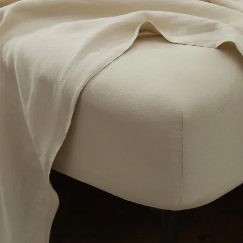 Marl Grey Belgian Linen Fitted Sheets