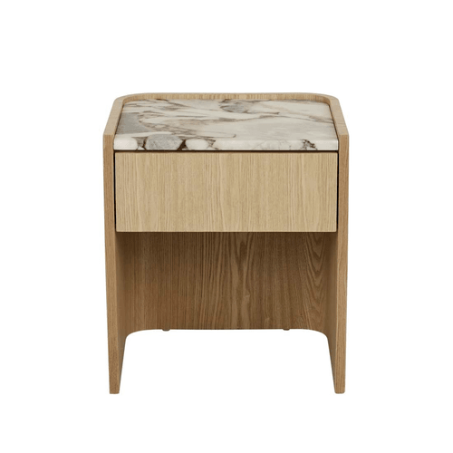 Matt Ocean Marble/Natural Ash Elsie Bedside