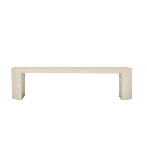 Ivory Pitted Petra Bench