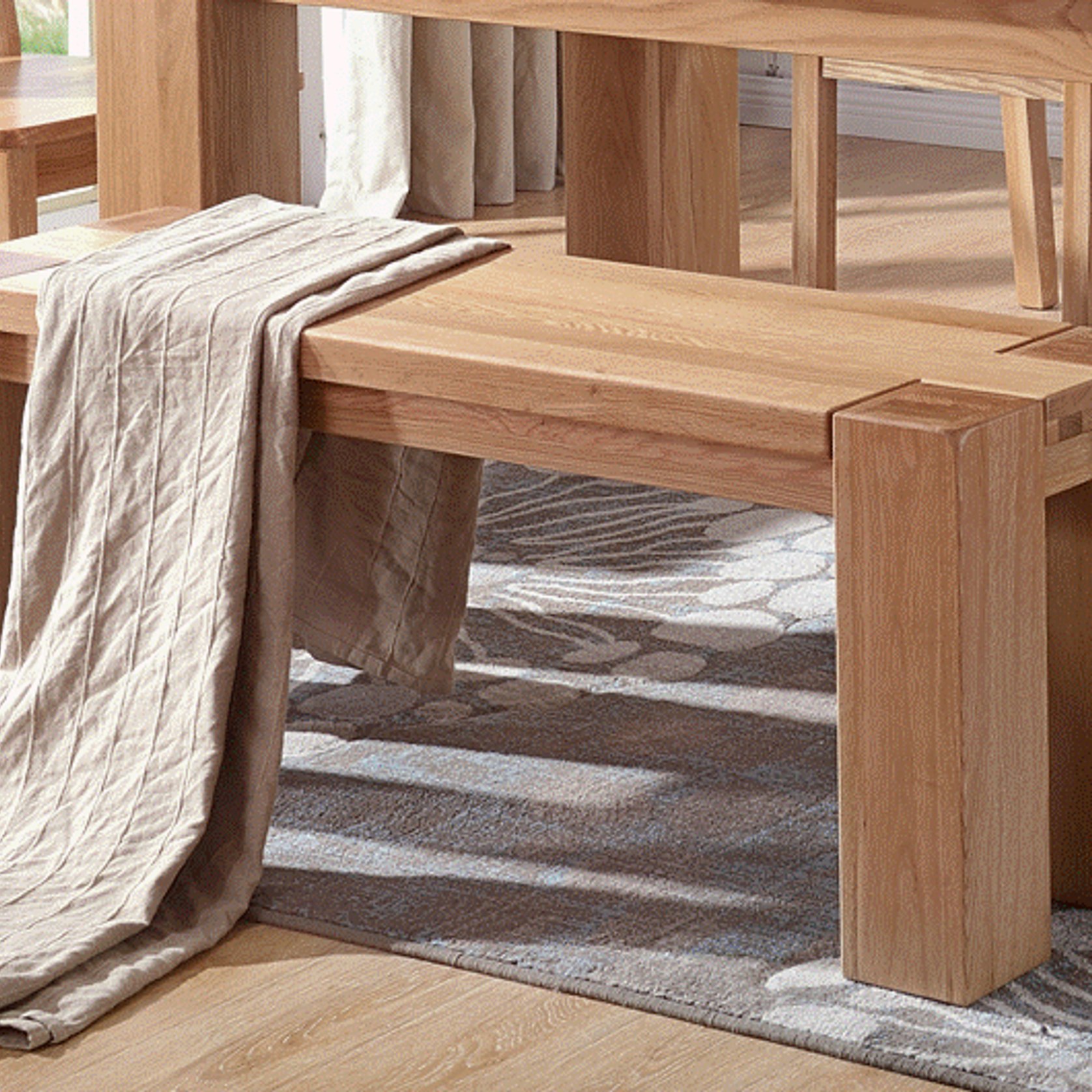 Oak bench seat for dining online table