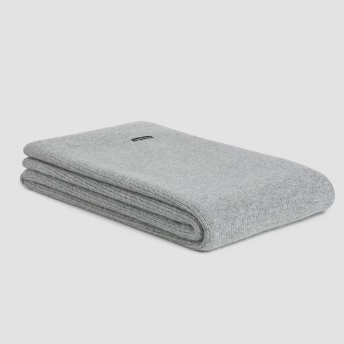 Dove Chain Rib Angora & Merino Wool Throws