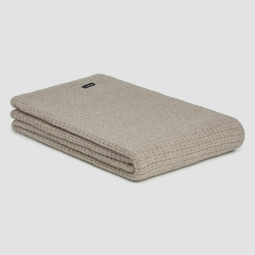 Wheat Chunky Box Angora & Merino Wool Throws