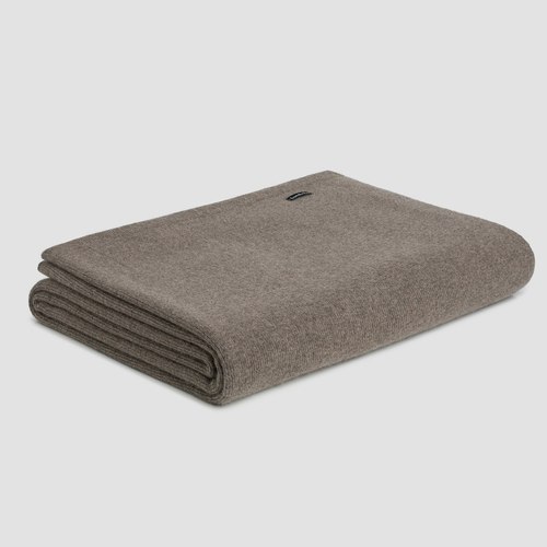 Mocha Fine Rib Angora & Merino Wool Throws