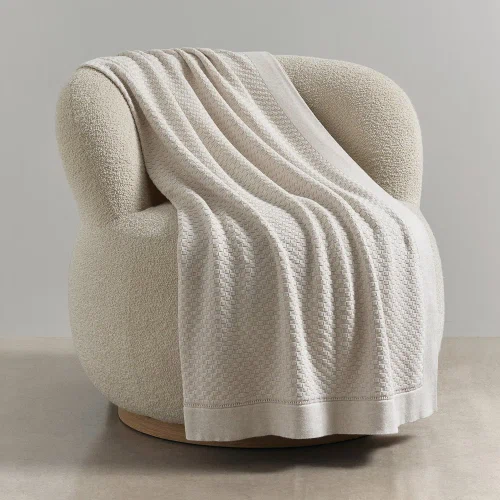 Charcoal Basketweave Cotton Throws