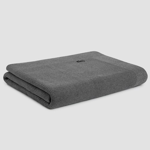 Grey Rib Cotton Throws