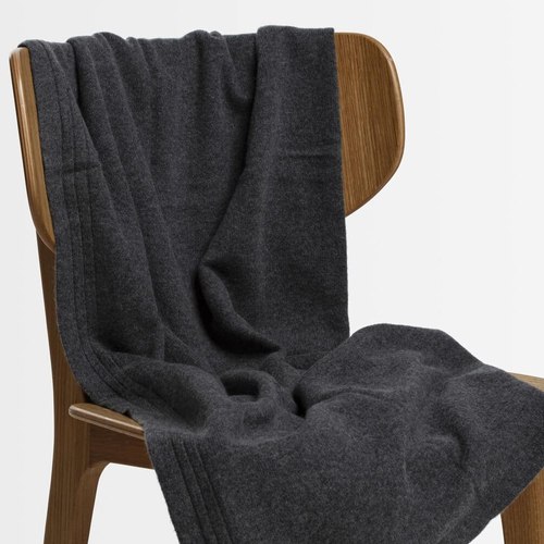 Charcoal Jersey Italian Cashmere Throws, Wraps & Shawls