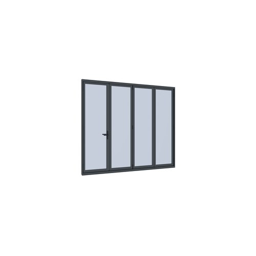 Black Bifold Glass Door For Tasman Freestanding Pergola