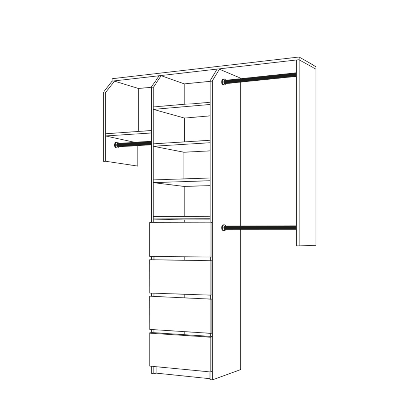 Standard ReachIn Style Wardrobe ArchiPro NZ