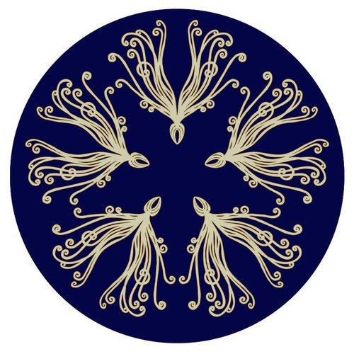 Ink Night Sky Seed Round Rugs by Miranda Brown