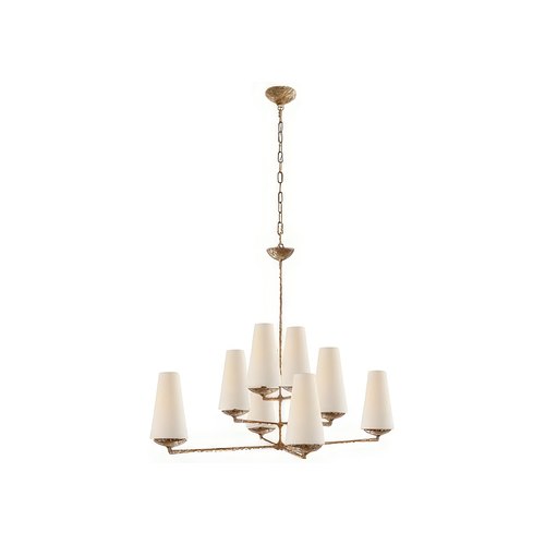 Gilded Visual Comfort AERIN Fontaine Large Offset Chandelier