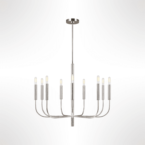 Polished Nickel ED Brianna 9L Chandelier
