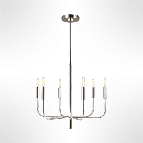 Polished Nickel ED Brianna 6L Chandelier