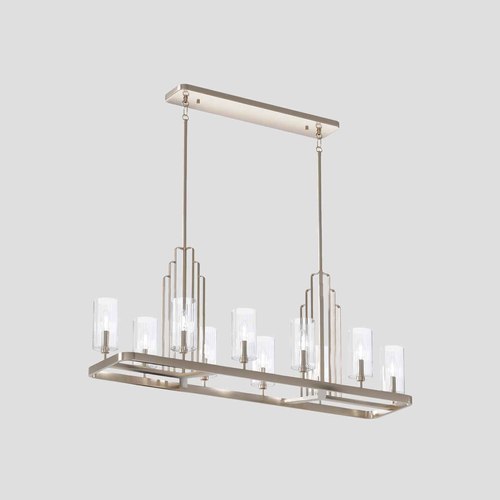 Polished Nickel Kimrose 10lt Linear Chandelier