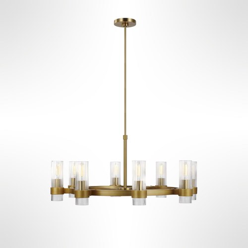 Burnished Brass CM Geneva 8L Chandelier