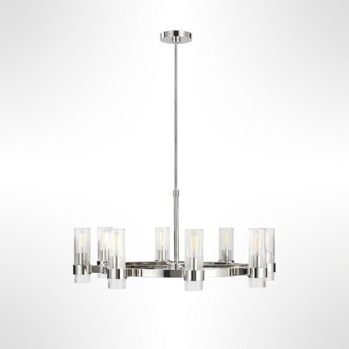 Polished Nickel CM Geneva 8L Chandelier
