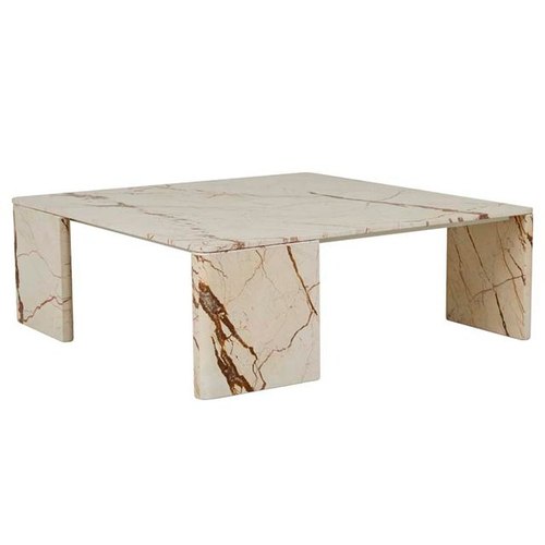 Brown Vein Marble Atlas Slab Coffee Table