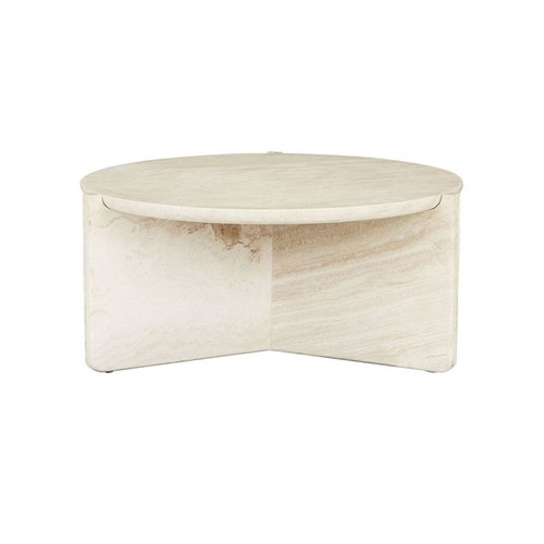 Natural Travertine Venus Revolve Coffee Table